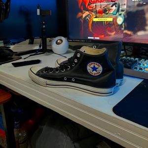 Leather converse chuck taylor black